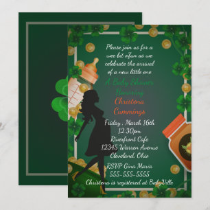 Einladung zur Babyparty am St. Patrick's Day