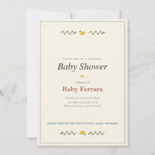 Einladung zur Babyparty an der Amalfiküste