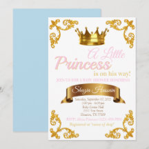 Einladung zur Babyparty der königlichen Prinzessin