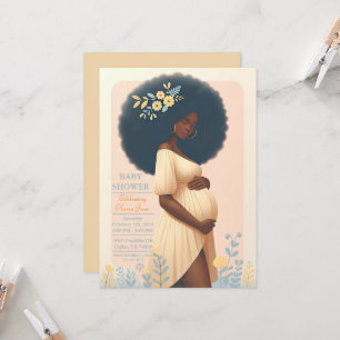 Einladung zur Babyparty für Afroamerikaner
