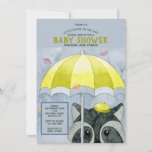 Einladung zur Babyparty für Autumn Raccoon