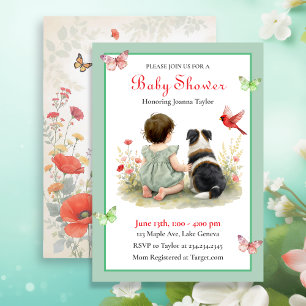 Einladung zur Babyparty für ein Baby Mädchen und i