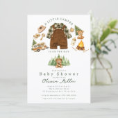 Einladung zur Babyparty für kleinen Camper (Stehend Vorderseite)