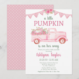 Einladung zur Babyparty für kleines Kürbismädchen