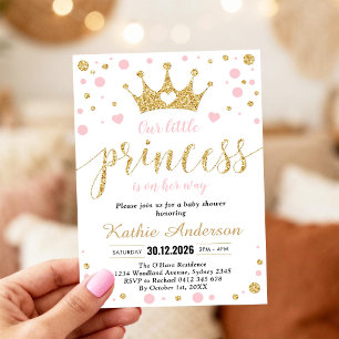 Einladung zur Babyparty für kleines Prinzessinnen-