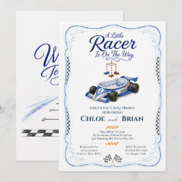 Einladung zur Babyparty für Little Racer-Kinderbet