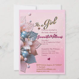 Einladung zur Babyparty für Mädchen