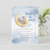 Einladung zur Babyparty für Mädchen oder Jungen Ov (Stehend Vorderseite)