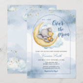Einladung zur Babyparty für Mädchen oder Jungen Ov (Vorne/Hinten)