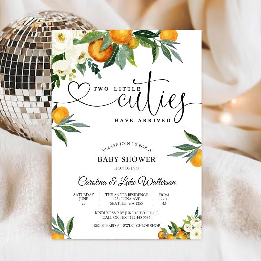 Einladung zur Babyparty für unsere zwei kleinen Sc