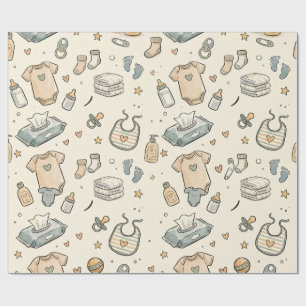 Einladung zur Babyparty Geschenkpapier