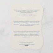 Einladung zur Babyparty im antiken Floral-Toile-St (Rückseite)