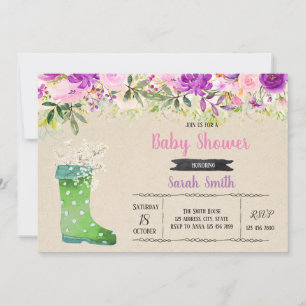 Einladung zur Babyparty im geheimen Garten