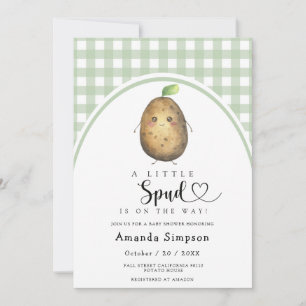 Einladung zur Babyparty Little Spud Baby