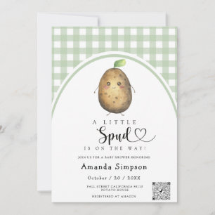 Einladung zur Babyparty Little Spud Baby