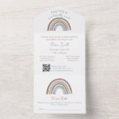 Einladung zur Babyparty mit Regenbogen-QR-Code für (Innen)