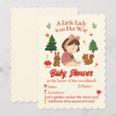 Einladung zur Babyparty mit Waldtieren (Vorne/Hinten)