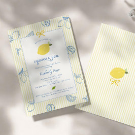 Einladung zur Babyparty mit Zitronen-Motiv: Handge