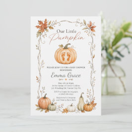 Einladung zur Babyparty 'Our Little Pumpkin'