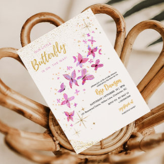 Einladung zur Babyparty 'Unser kleiner Schmetterli