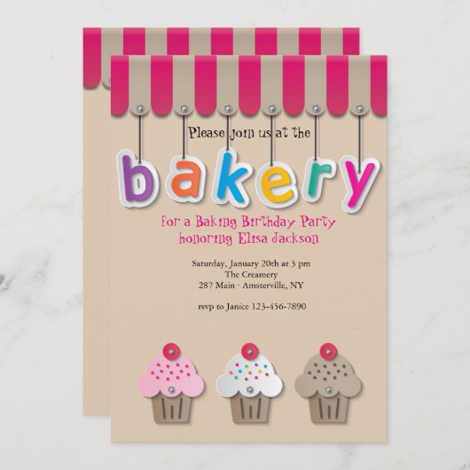 Einladung zur Bäckerei (Vorne/Hinten)