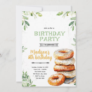 Einladung zur Bagelparty zum Verbreiten der Liebe