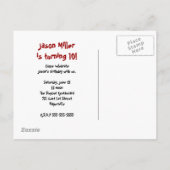 Einladung zur Baseball Postkarte (Rückseite)