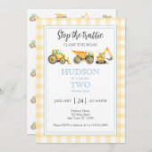 Einladung zur Baustellenparty: Verkehr stoppen (Vorne/Hinten)