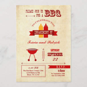 Einladung zur BBQ-Engagementparty