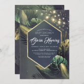 Einladung zur Beach Baby Dusche (Vorne/Hinten)