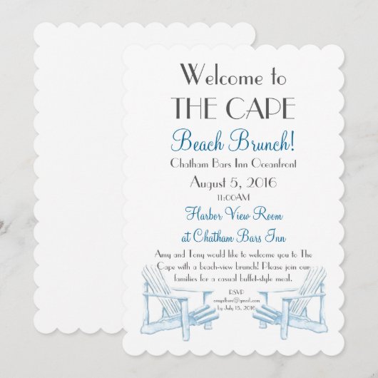 Einladung zur Beach Brunch (Vorne/Hinten)