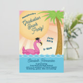 Einladung zur Beach Pool Graduation Party (Stehend Vorderseite)