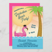 Einladung zur Beach Pool Graduation Party (Vorne/Hinten)