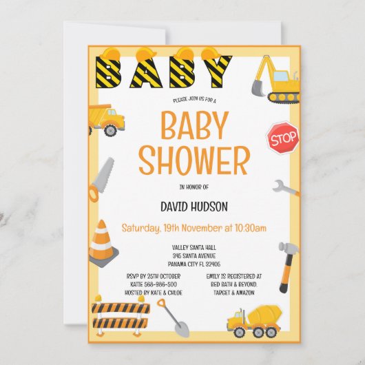 Einladung zur Bearbeitung, Geburtstag, Baby (Vorderseite)