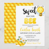 Einladung zur Bee Baby Dusche (Vorne/Hinten)