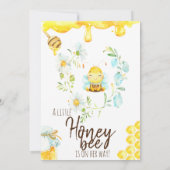 Einladung zur Bee Baby Duwer (Schwangerschaftsankü (Rückseite)