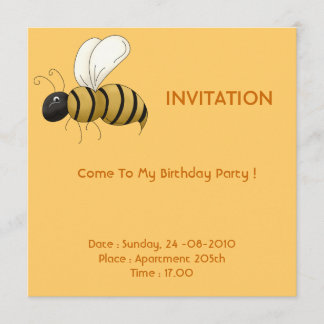 Einladung zur Bee Birthday Card