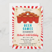 Einladung zur Beer-Pong-Party (Vorne/Hinten)