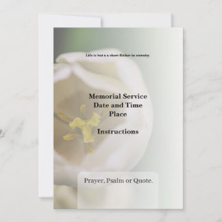 Einladung zur Beerdigung