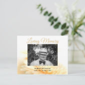 Einladung zur Beerdigung des Goldenen Fotos Postkarte (Stehend Vorderseite)