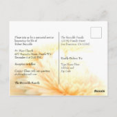 Einladung zur Beerdigung des Goldenen Fotos Postkarte (Rückseite)