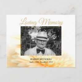 Einladung zur Beerdigung des Goldenen Fotos Postkarte