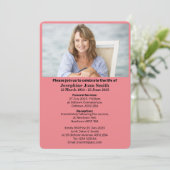 Einladung zur Beerdigung personalisierten Minimali (Stehend Vorderseite)