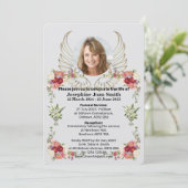 Einladung zur Beerdigung personalisierten Minimali (Stehend Vorderseite)