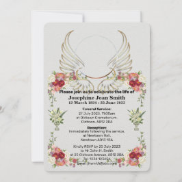 Einladung zur Beerdigung personalisierten Minimali