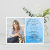 Einladung zur Beerdigung personalisierter Fotos (Stehend Vorderseite)