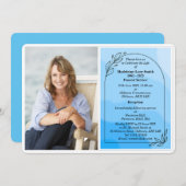 Einladung zur Beerdigung personalisierter Fotos (Vorne/Hinten)