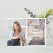 Einladung zur Beerdigung personalisierter Fotos (Stehend Vorderseite)