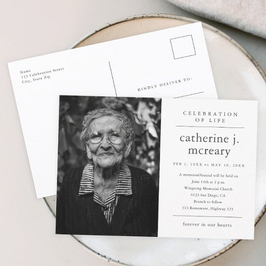 Einladung zur Beerdigung von Fotos