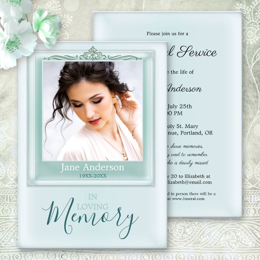 Einladung zur Beerdigung von Fotos